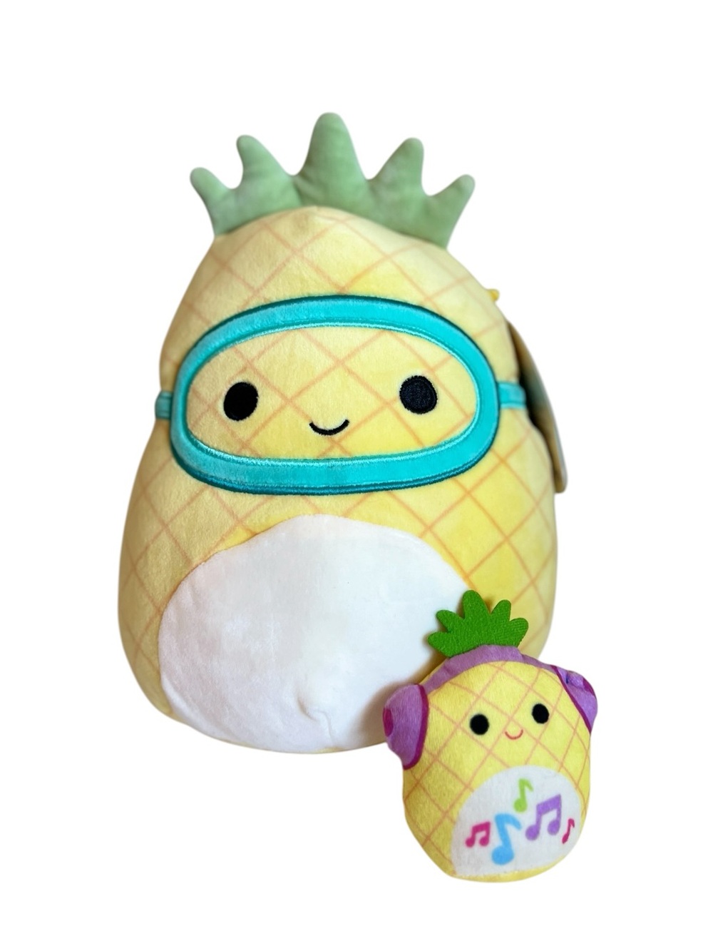 Squishmallows 12” Maui With Goggles NWT + 4” Maui EUC With Headphones